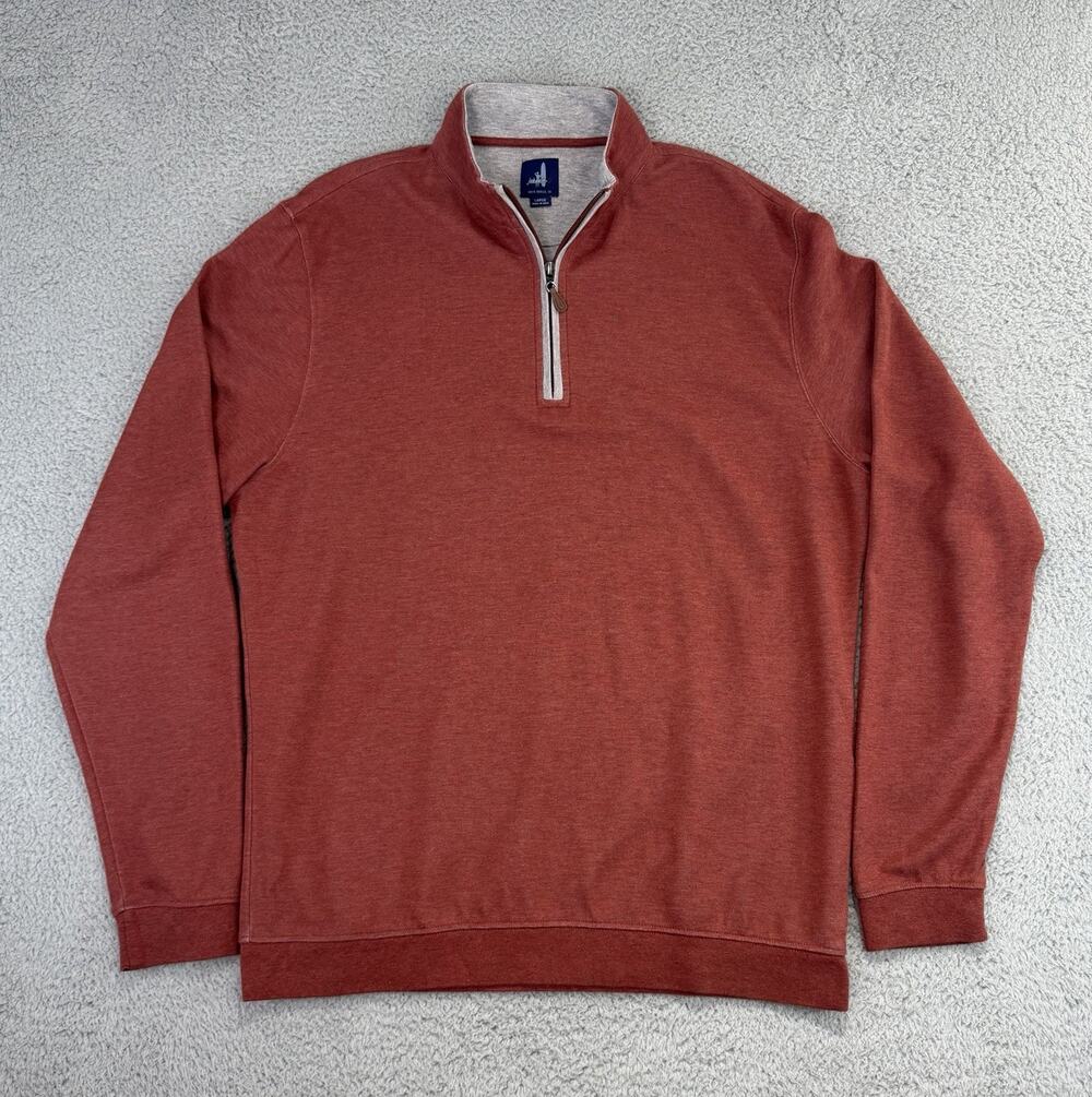 Johnnie-O Golf Quarter Zip Pullover Long Sleeve Spice Red Gorpcore Men's Sz L
